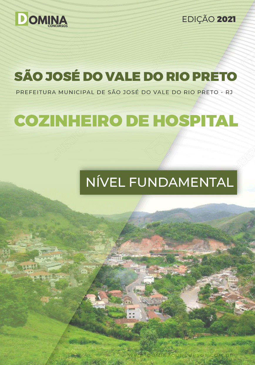 Apostila Pref São José Vale Rio Preto RJ 2021 Cozinheiro Hospital