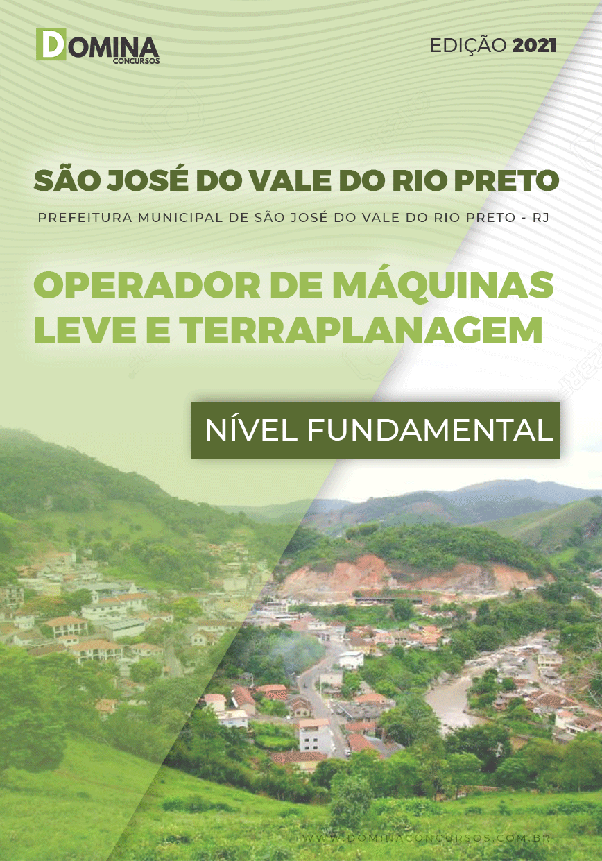Apostila Pref São José Vale Rio Preto RJ 2021 Operador Máquinas