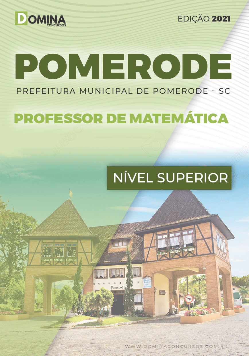 Apostila Pref Pomerode SC 2021 Professor de Matemática