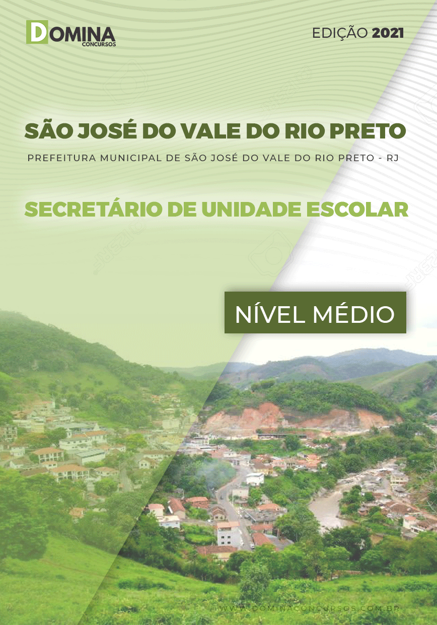 Apostila Pref São José Vale Rio Preto RJ 2021 Secretário Escolar