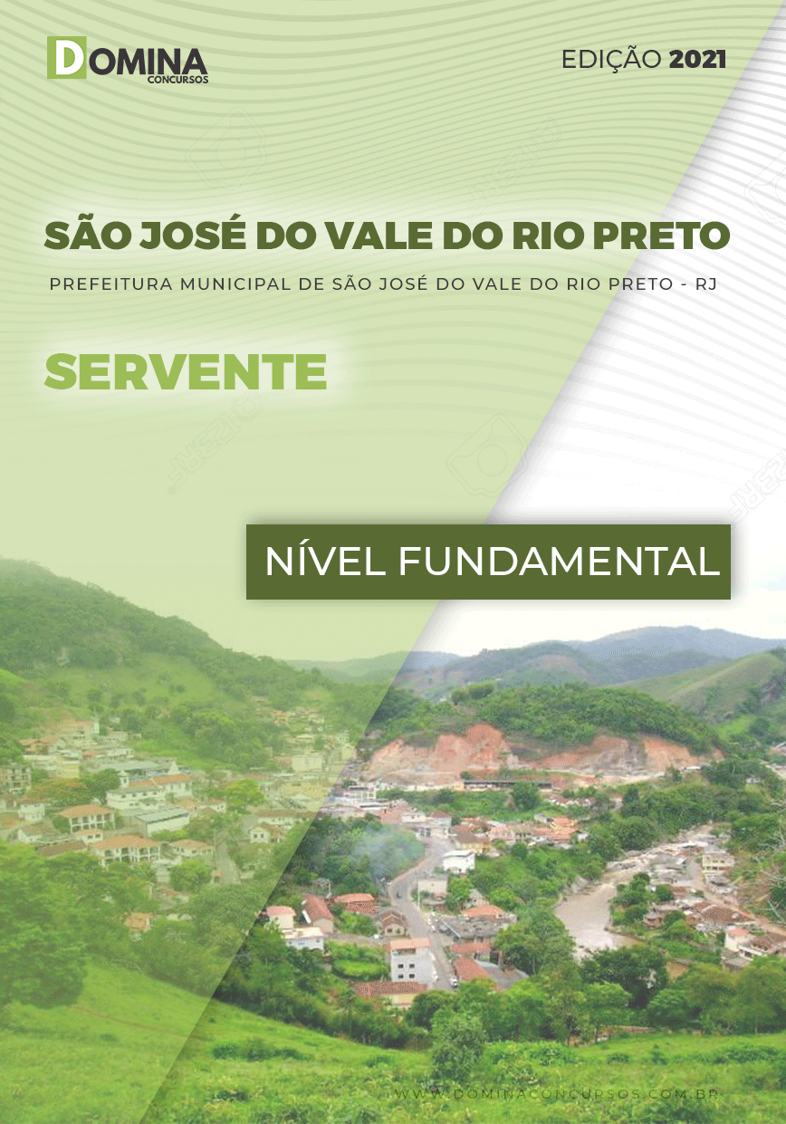 Apostila Pref São José Vale Rio Preto RJ 2021 Servente