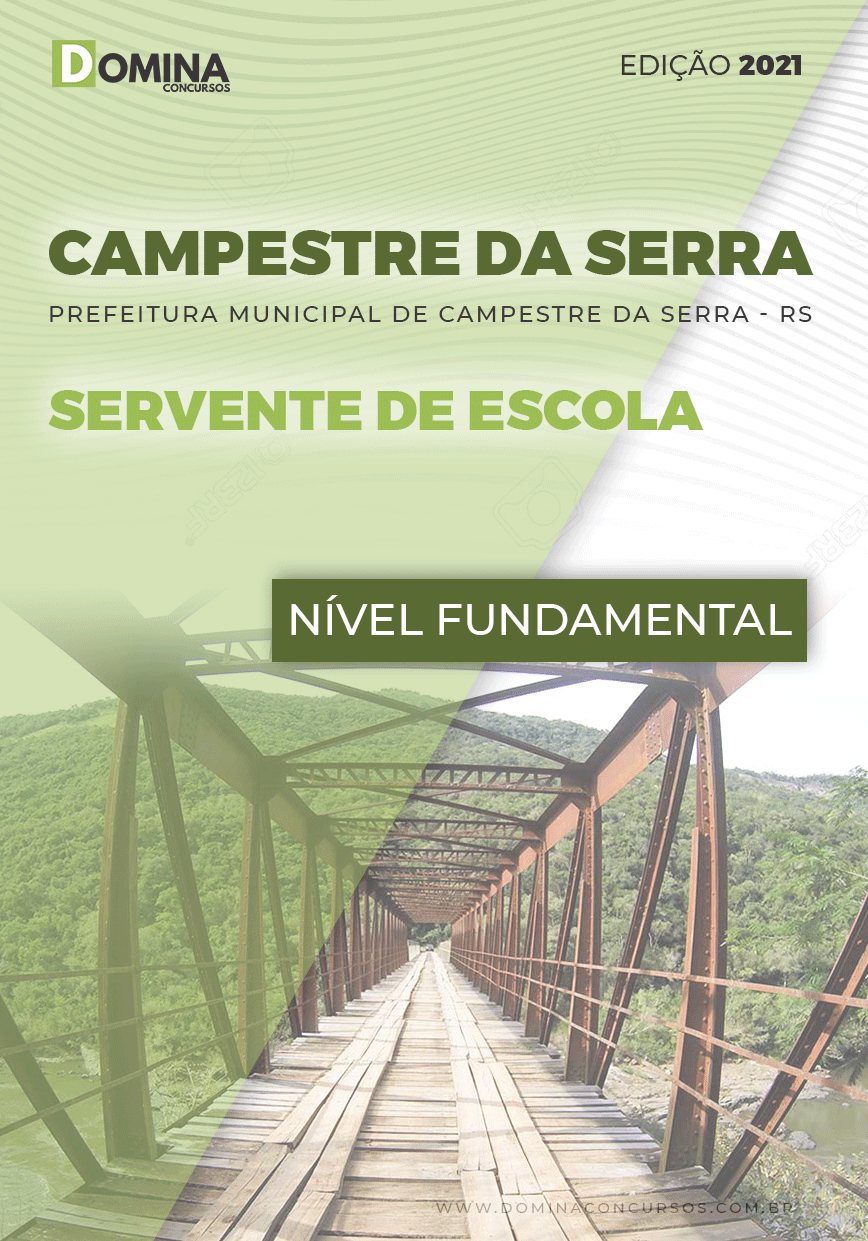 Apostila Concurso Pref Campestre Serra RS 2021 Servente Escolar