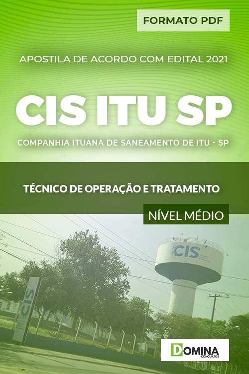 Apostila CIS Itu SP 2021 Técnico de Operação e Tratamento