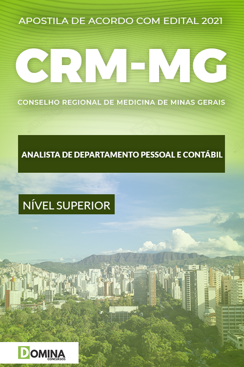 Apostila CRM MG 2021 Analista de Departamento Pessoal e Contábil