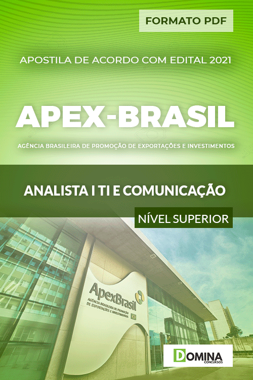 Apostila Concurso Apex Brasil 2021 Analista I TI e Comunicação