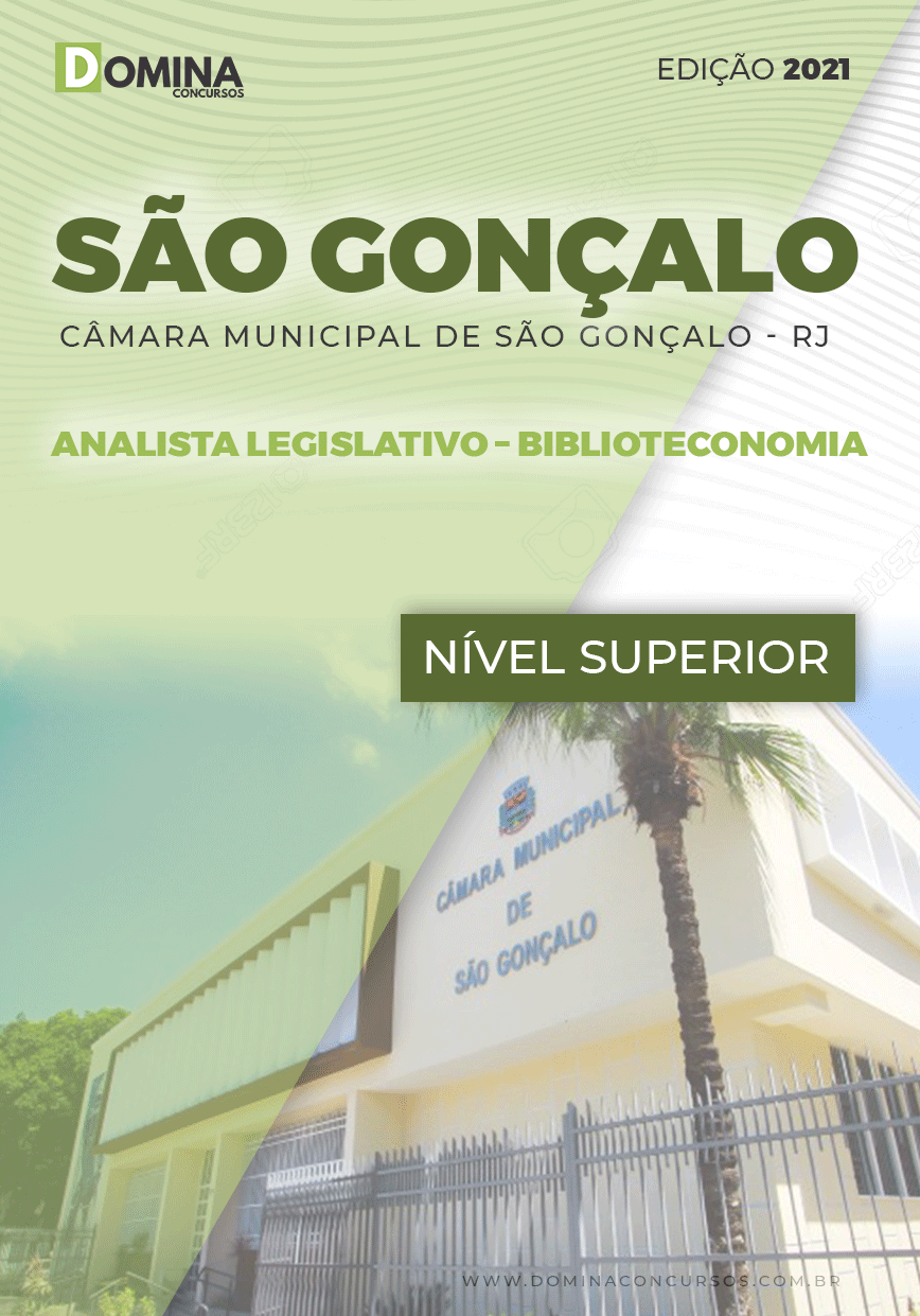 Apostila São Gonçalo RJ 2021 Analista Legislativo Biblioteconomia