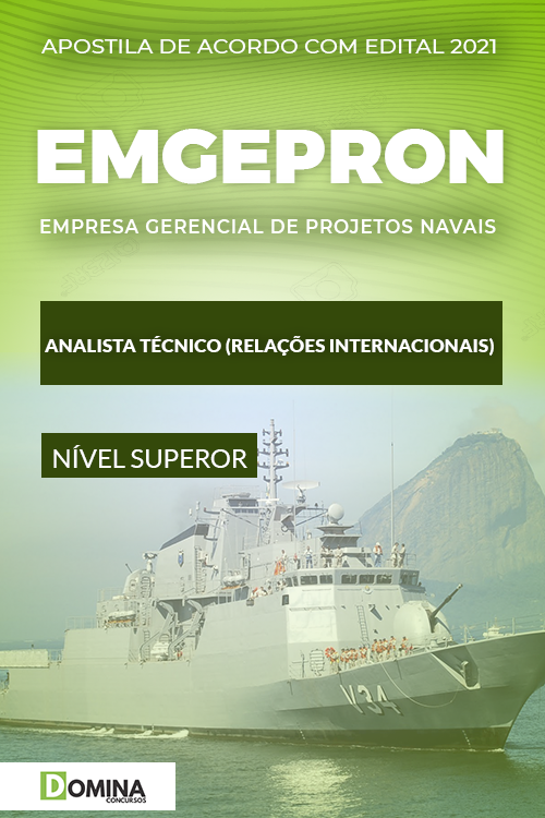Apostila EMGEPRON 2021 Analista Técnico Relações Internacionais