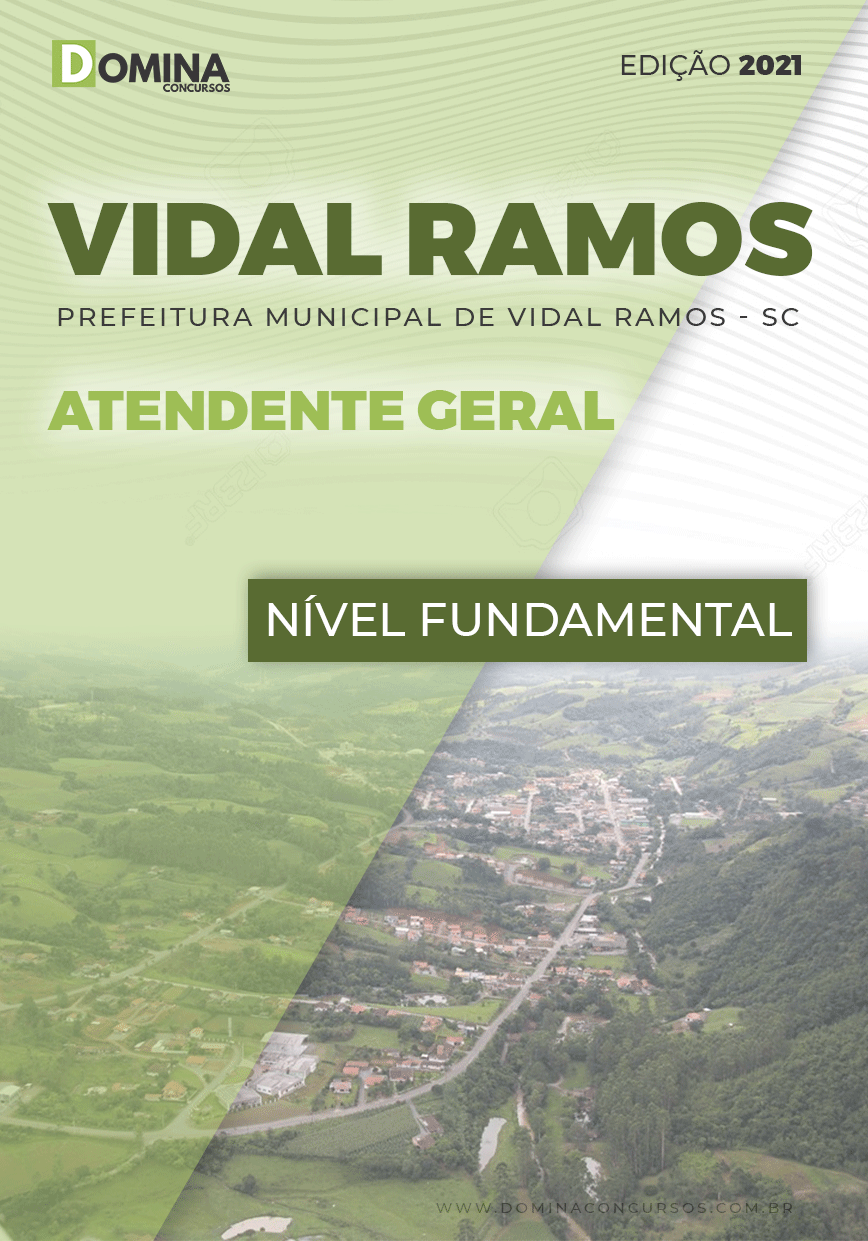 Apostila Concurso Pref Vidal Ramos SC 2021 Atendente Geral