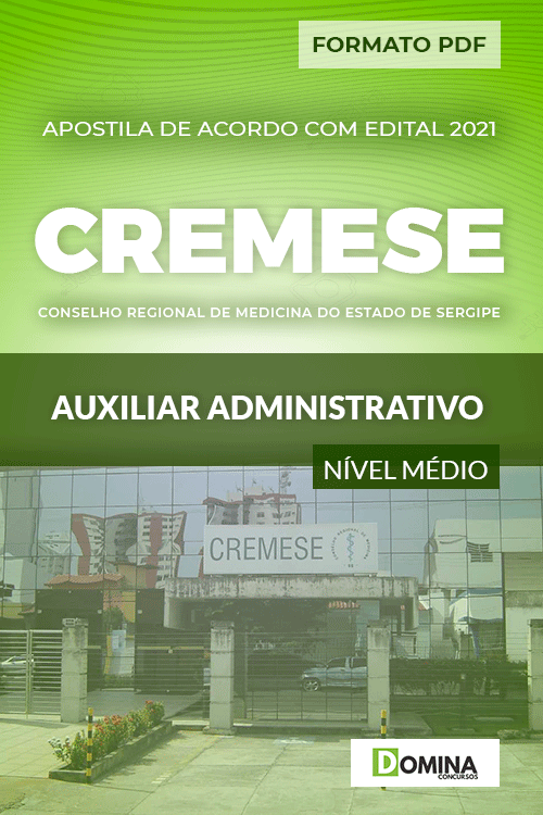 Apostila Concurso CREMESE 2021 Auxiliar Administrativo