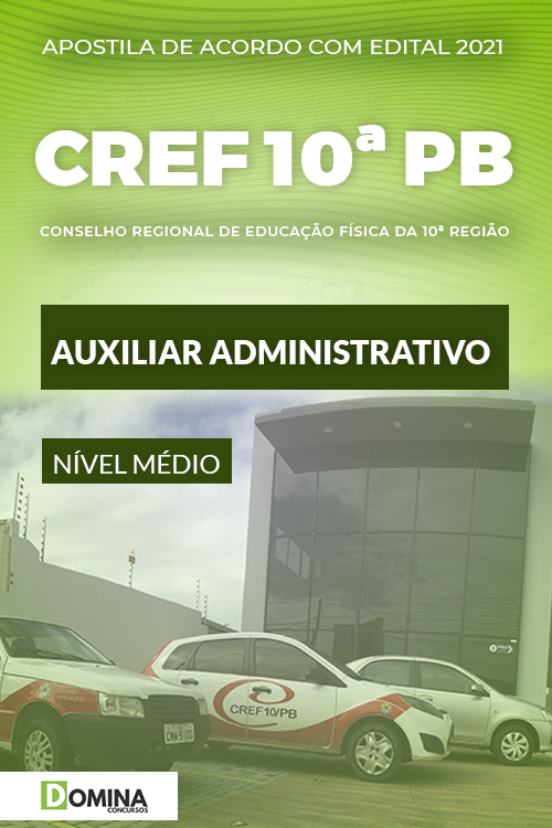 Apostila Concurso CREF 10 PB 2021 Auxiliar Administrativo