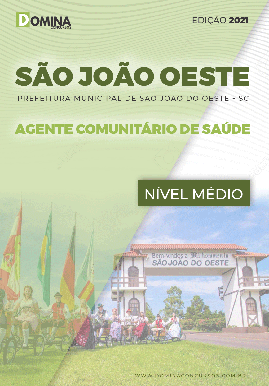 Apostila São João do Oeste SC 2021 Agente Comunitário Saúde