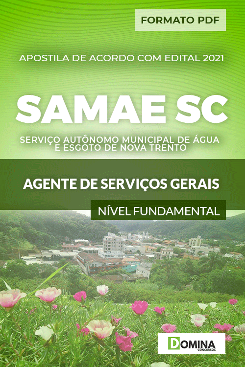 Apostila SAMAE Nova Trento SC 2021 Agente Serviços Gerais
