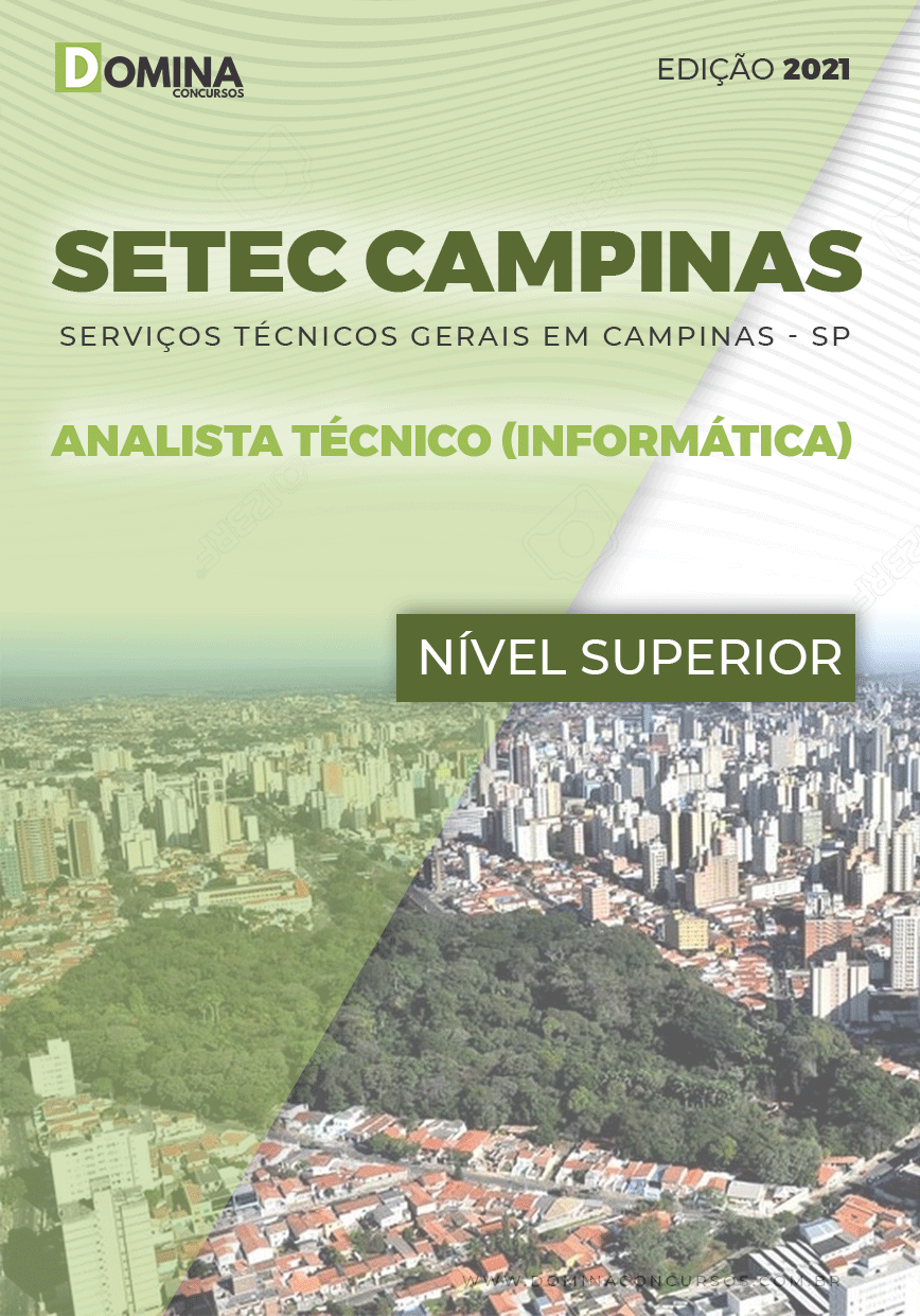Apostila SETEC Campinas SP 2021 Analista Técnico Informática