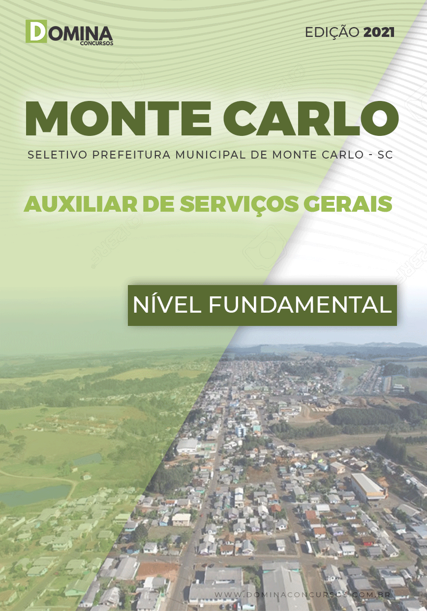 Apostila Pref Monte Carlo SC 2021 Auxiliar de Serviços Gerais