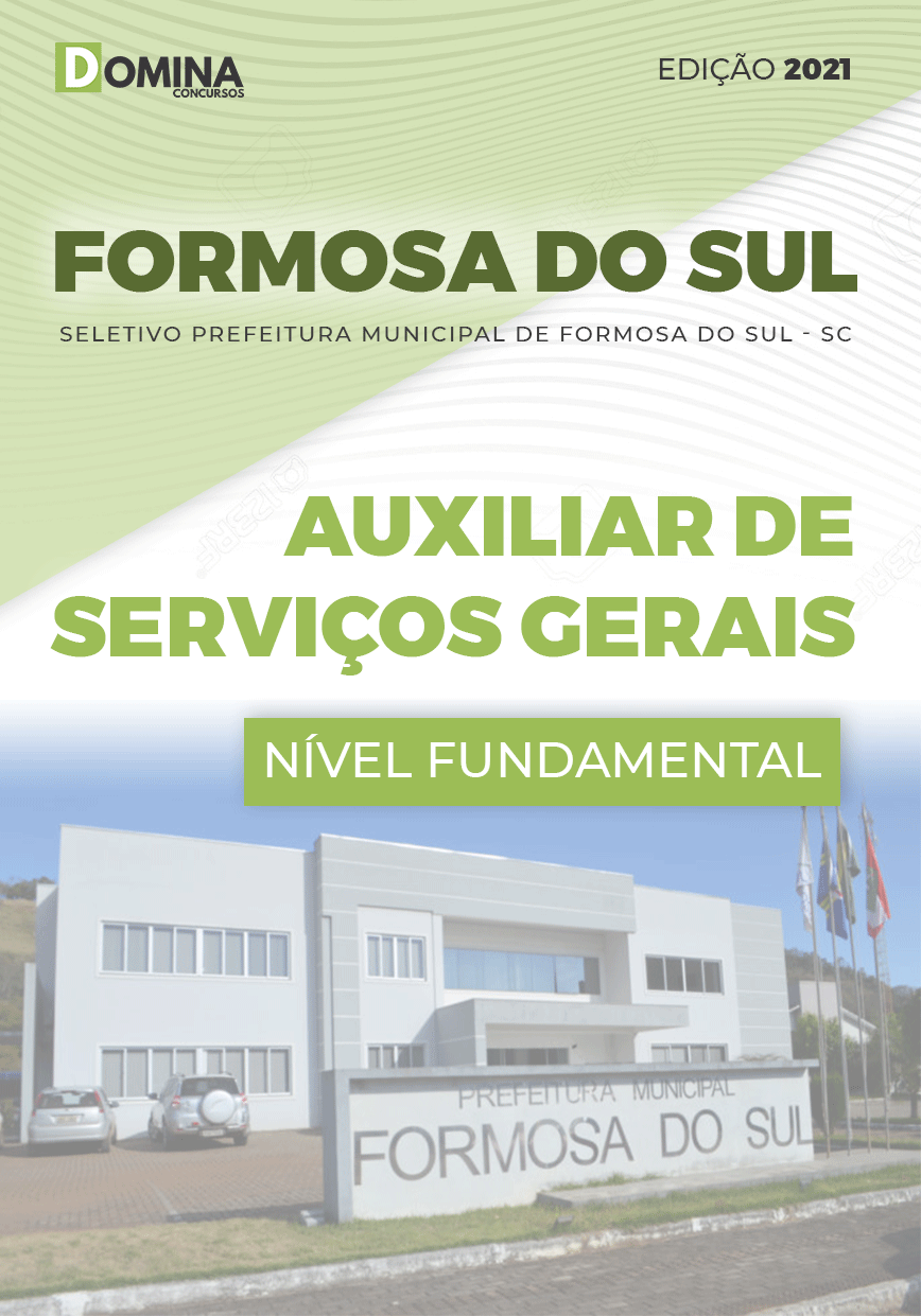 Apostila Formosa do Sul SC 2021 Auxiliar Serviços Gerais