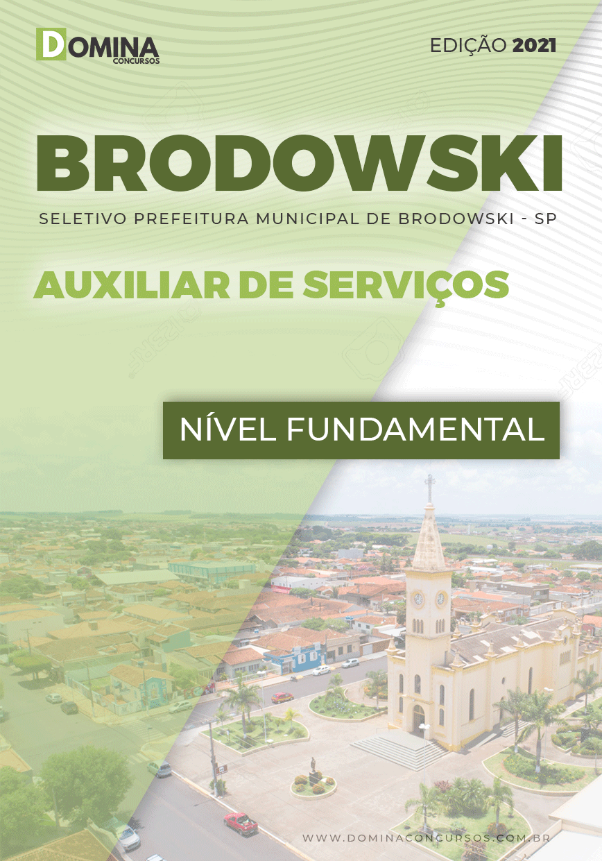 Apostila Seletivo Pref Brodowski SP 2021 Auxiliar de Serviços