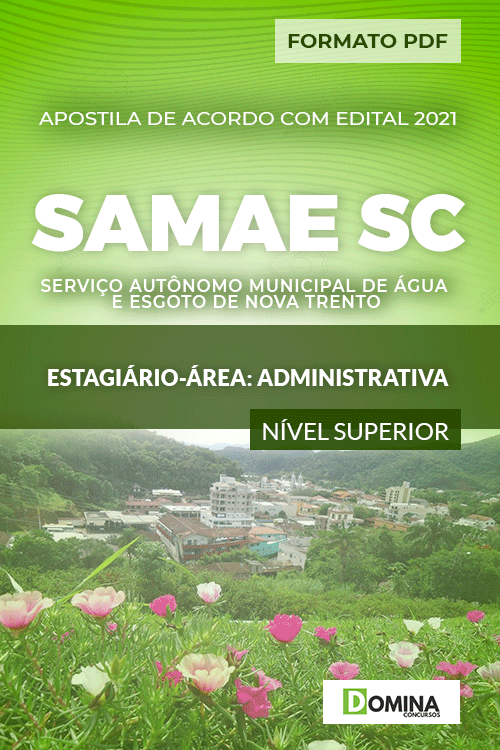 Apostila SAMAE Nova Trento SC 2021 Estagiário área Administrativa