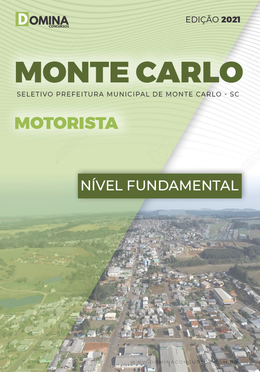 Apostila Seletivo Pref Monte Carlo SC 2021 Motorista