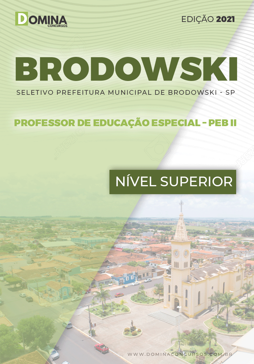 Apostila Pref Brodowski SP 2021 Prof Educação Especial PEB II