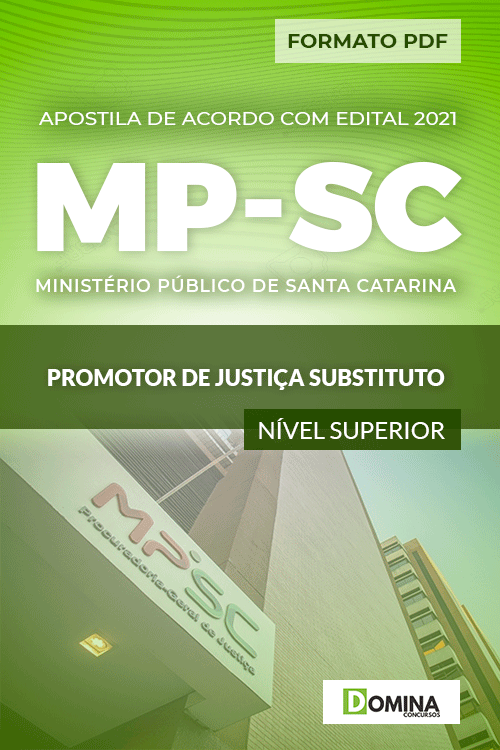 Apostila Concurso MP SC 2021 Promotor de Justiça Substituto