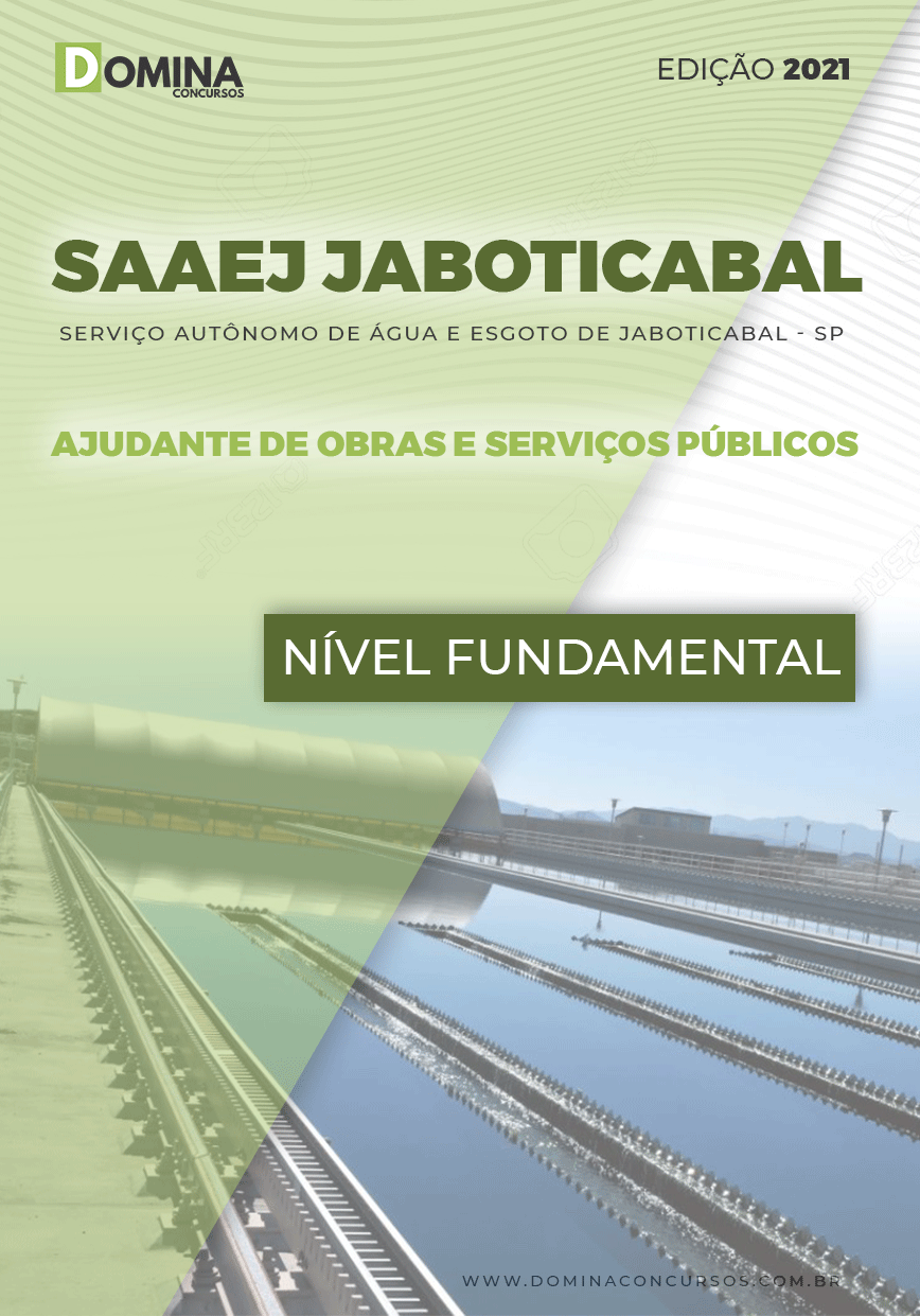 Apostila SAAEJ Jaboticabal SP 2021 Ajudante de Obras e SP