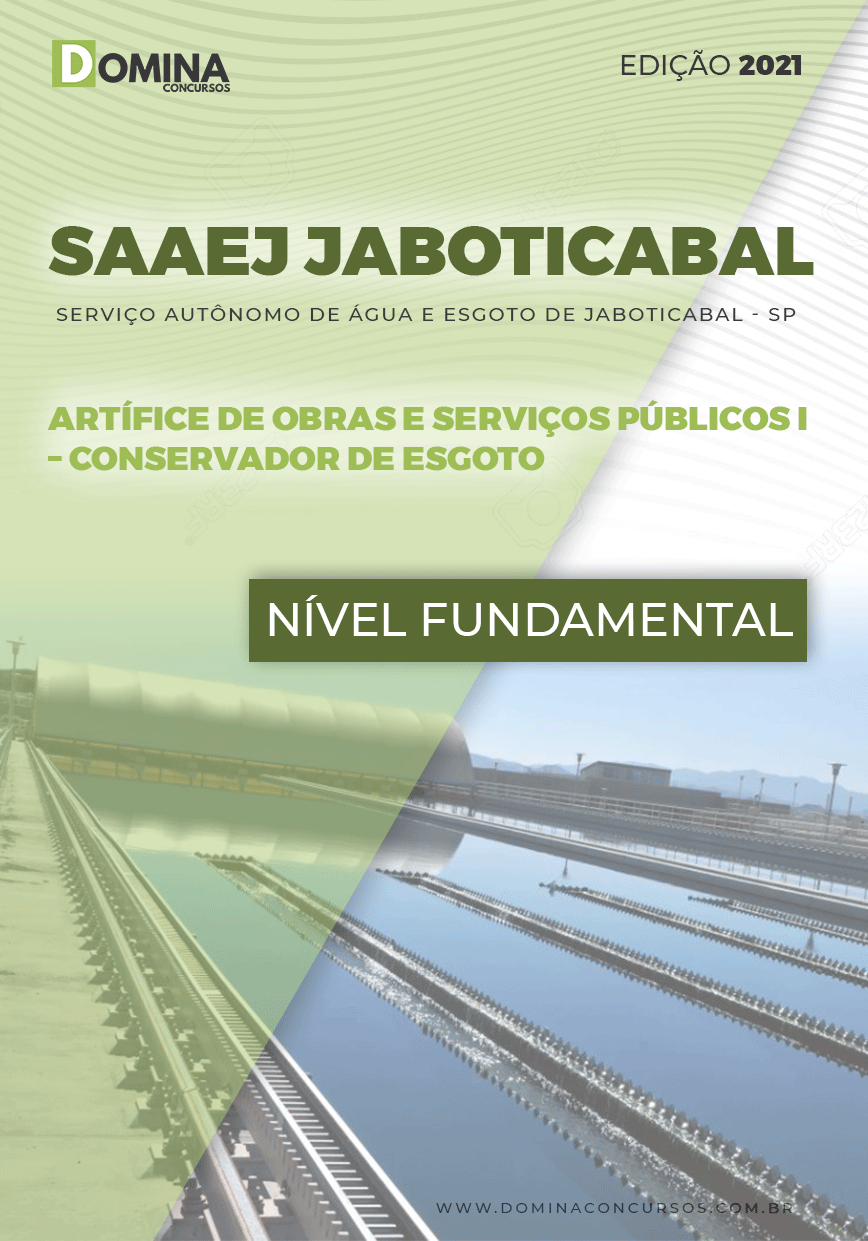 Apostila SAAEJ Jaboticabal SP 2021 Conservador de Esgoto