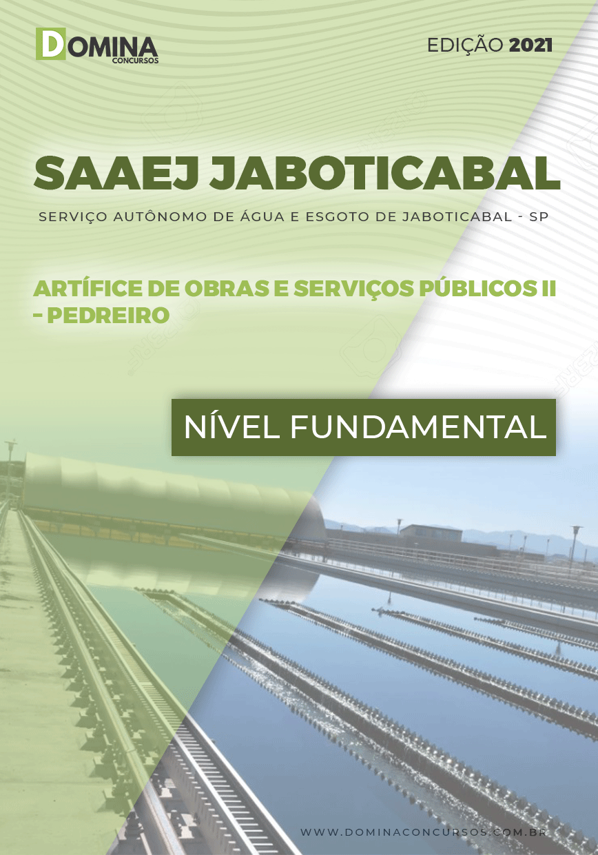 Apostila Concurso SAAEJ Jaboticabal SP 2021 Pedreiro