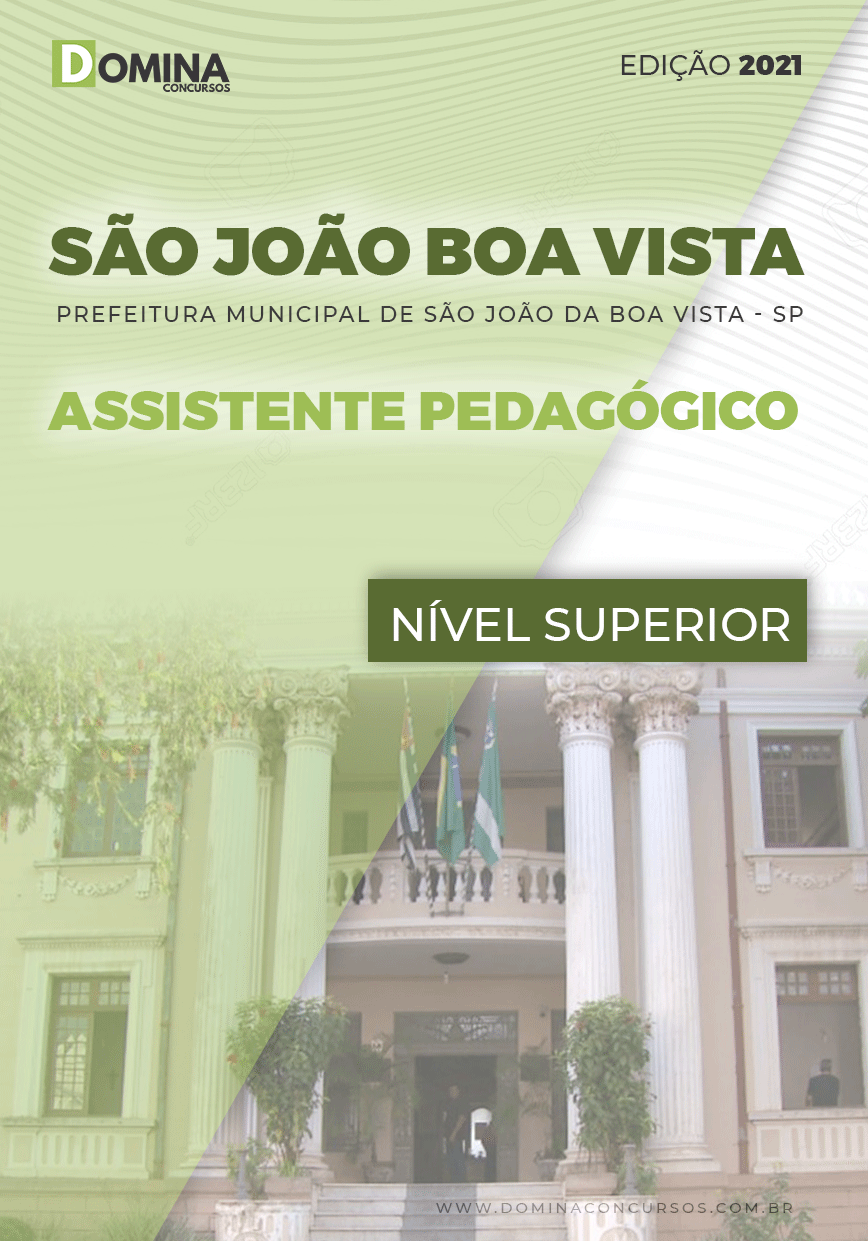 Apostila São João da Boa Vista SP 2021 Assistente Pedagógico