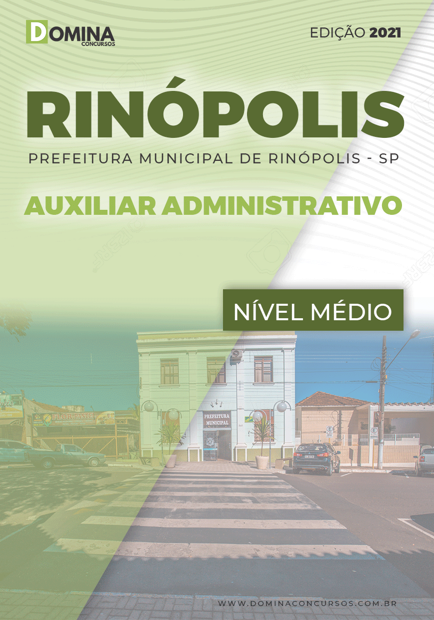 Apostila Concurso Pref Rinópolis SP 2021 Auxiliar Administrativo