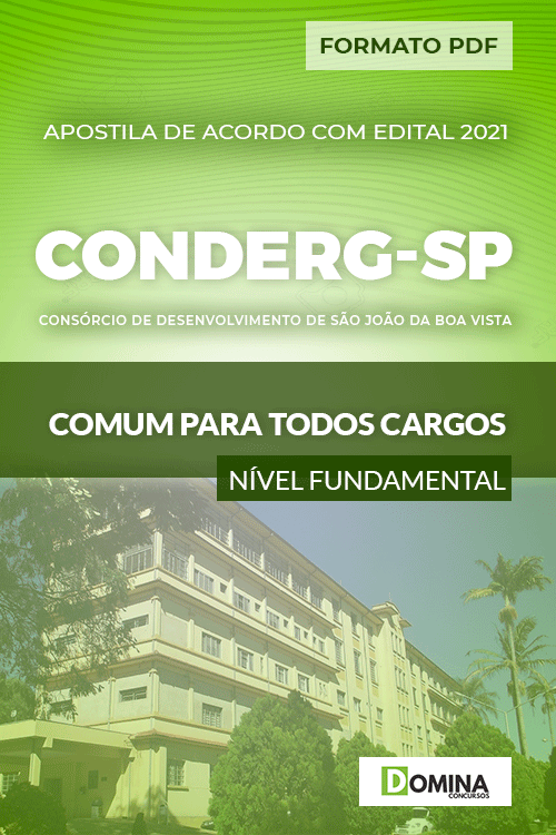 Apostila CONDERG SP 2021 Comum Cargos nv Fundamental