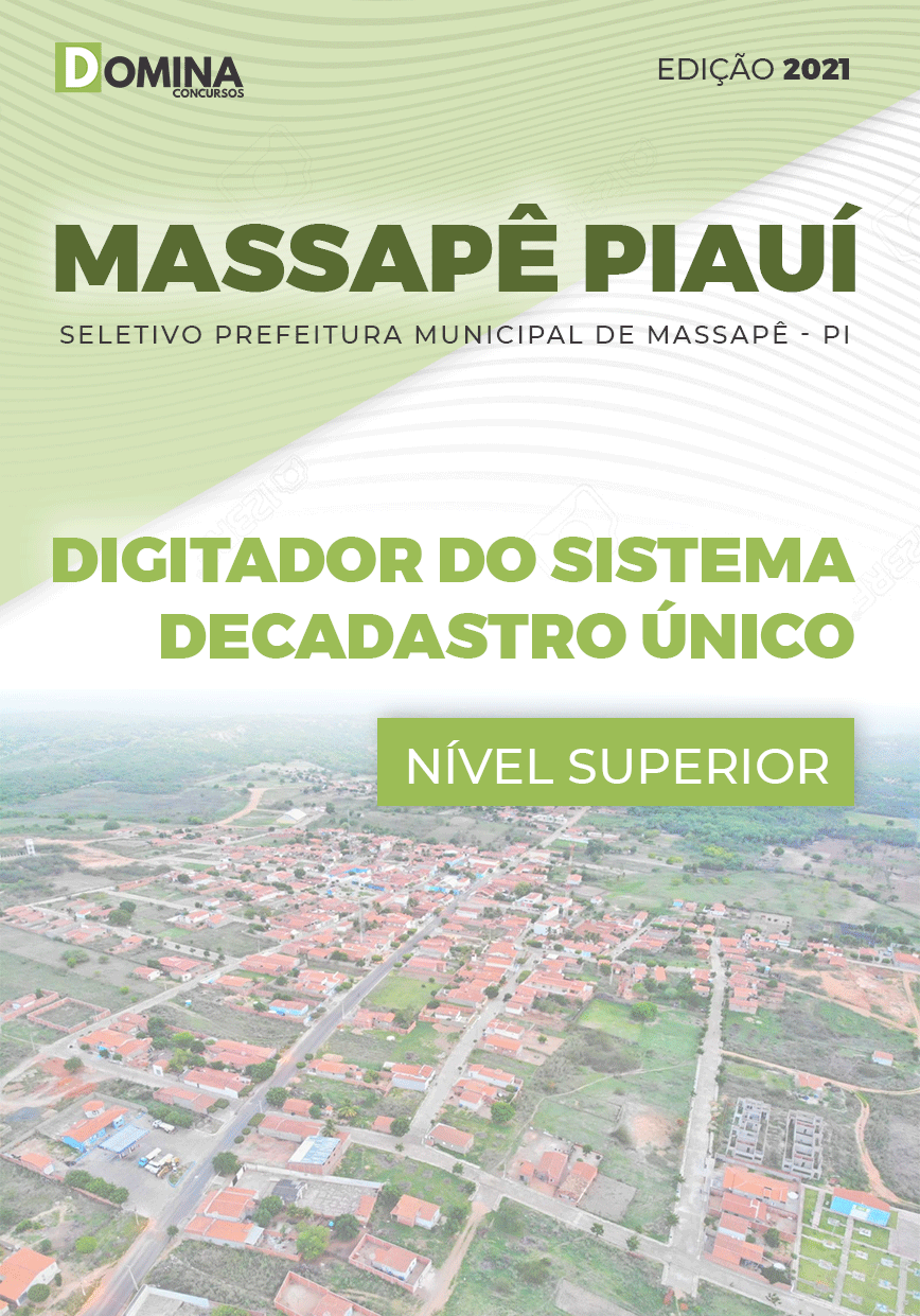 Apostila Pref Massapê Piauí PI 2021 Digitador Cadastro Único