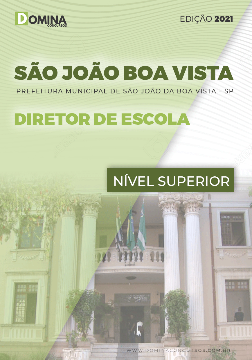Apostila São João da Boa Vista SP 2021 Diretor de Escola