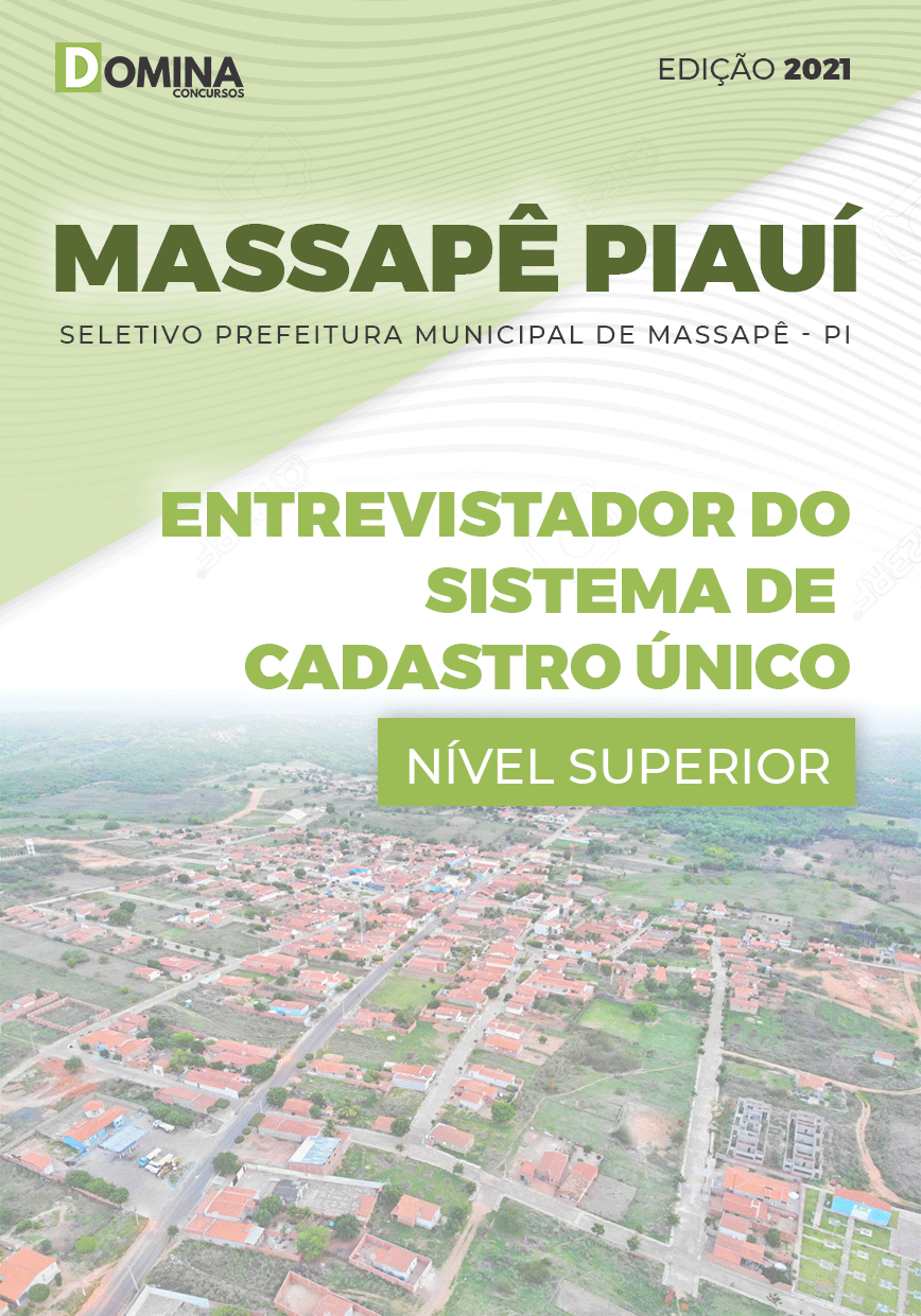 Apostila Pref Massapê Piauí PI 2021 Entrevistador Cadastro Único