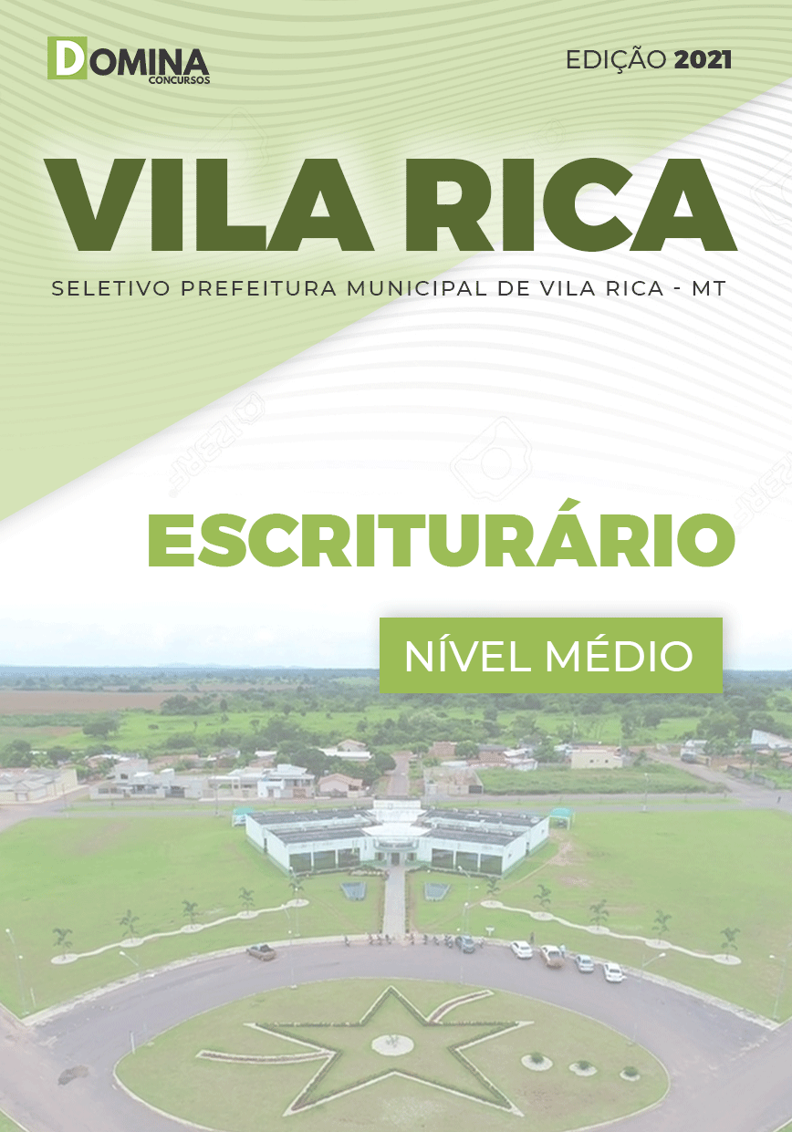Apostila Processo Seletivo Pref Vila Rica MT 2021 Escriturário