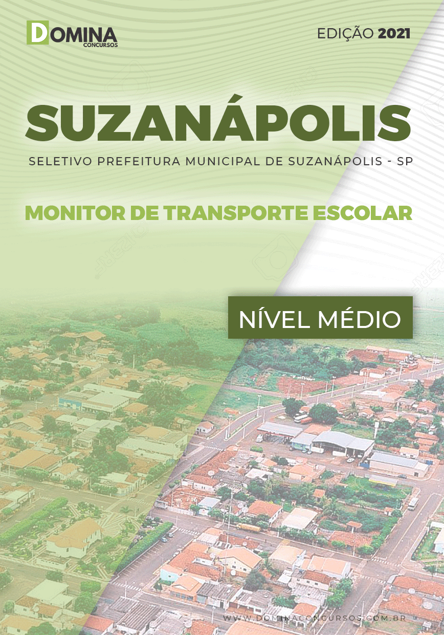 Apostila Pref Suzanápolis SP 2021 Monitor de Transporte Escolar