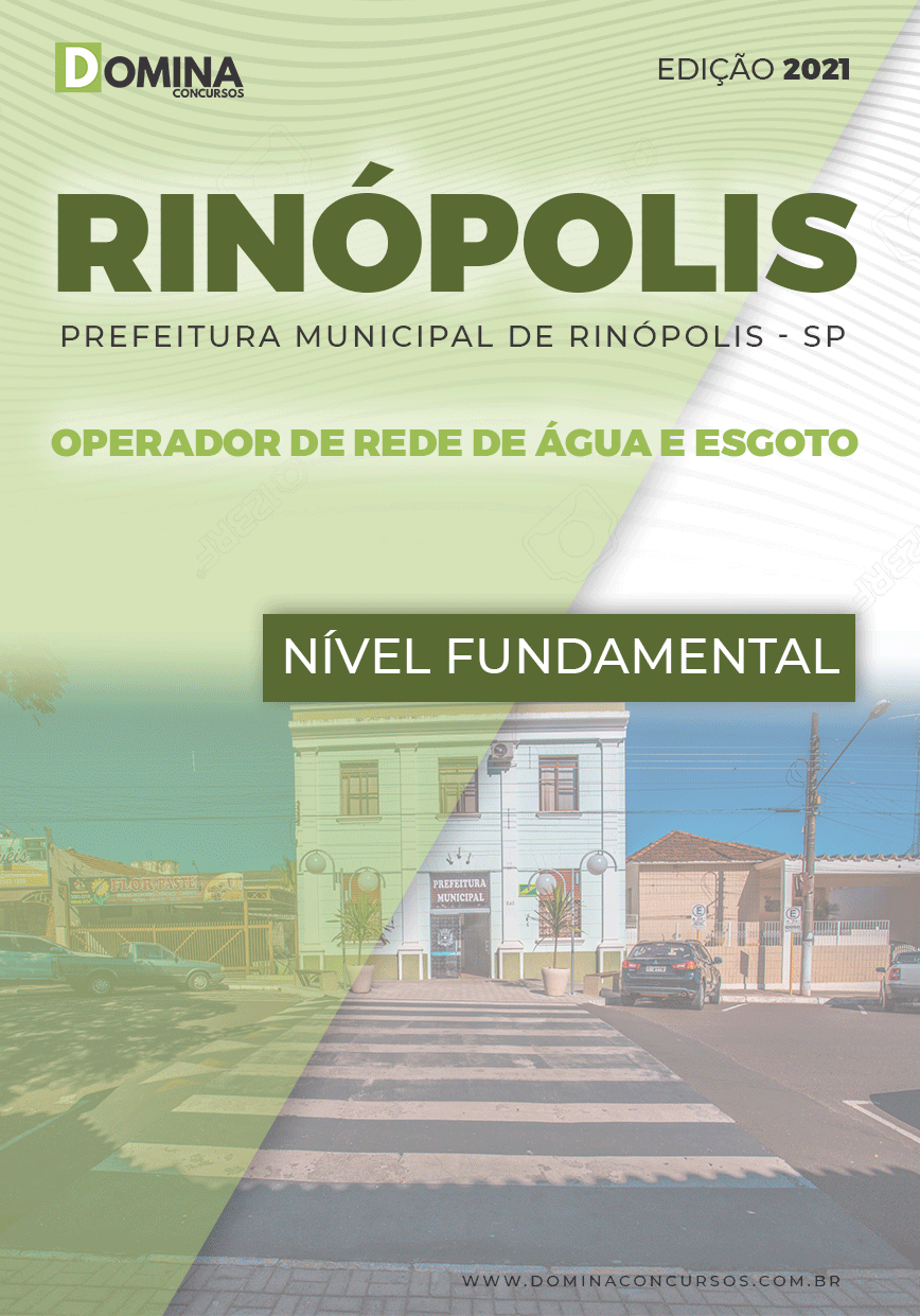 Apostila Pref Rinópolis SP 2021 Operador de Rede Água Esgoto