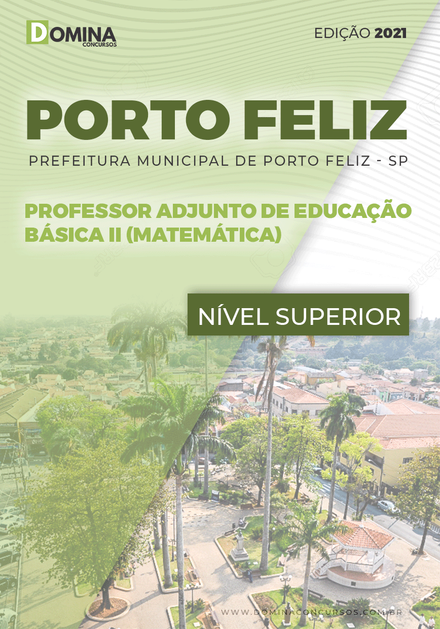 Apostila Pref Porto Feliz SP 2021 Professor Adjunto II Matemática