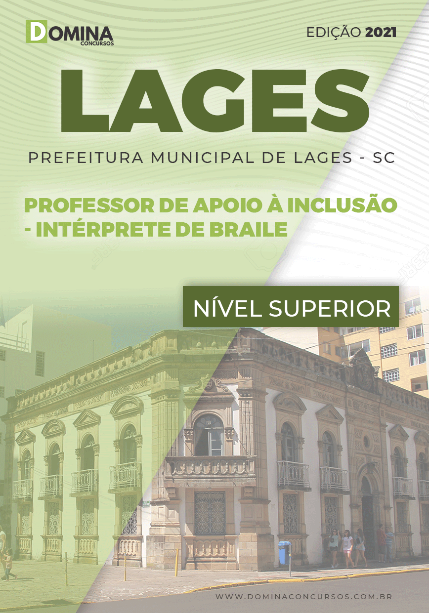 Apostila Pref Lages SC 2021 Prof Inclusão Intérprete de Braile