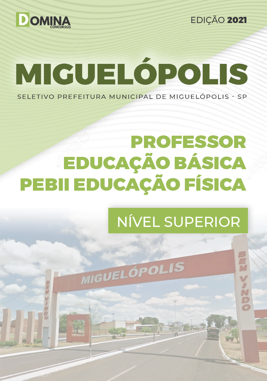 Apostila Pref Miguelópolis SP 2021 Professor Educação Física