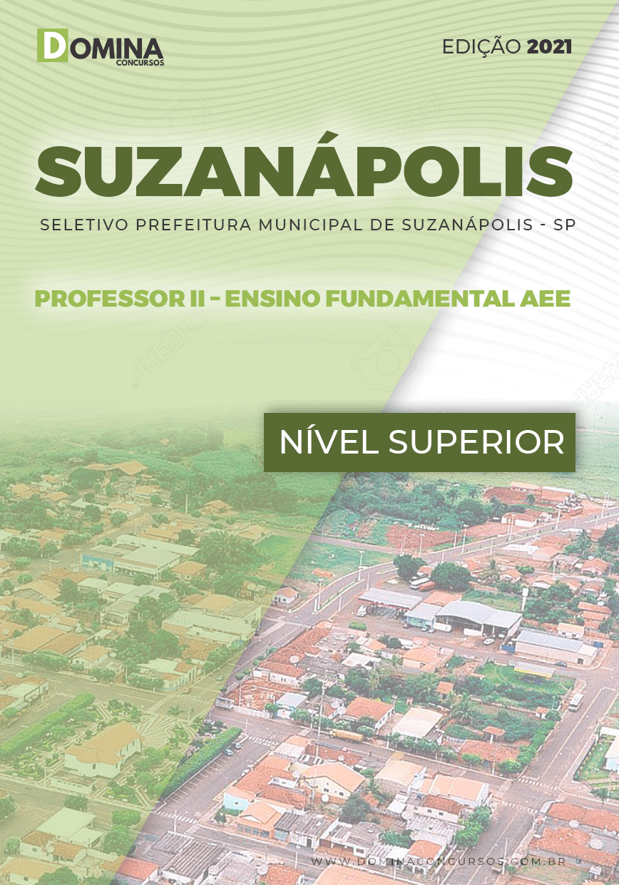 Apostila Pref Suzanápolis SP 2021 Prof II Ensino Fundamental AEE