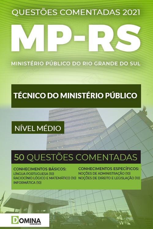 Questões Comentadas MP RS 2021 Técnico do Ministério Público