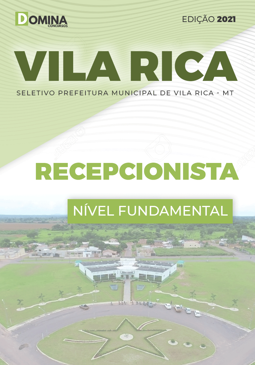 Apostila Seletivo Pref Vila Rica MT 2021 Recepcionista
