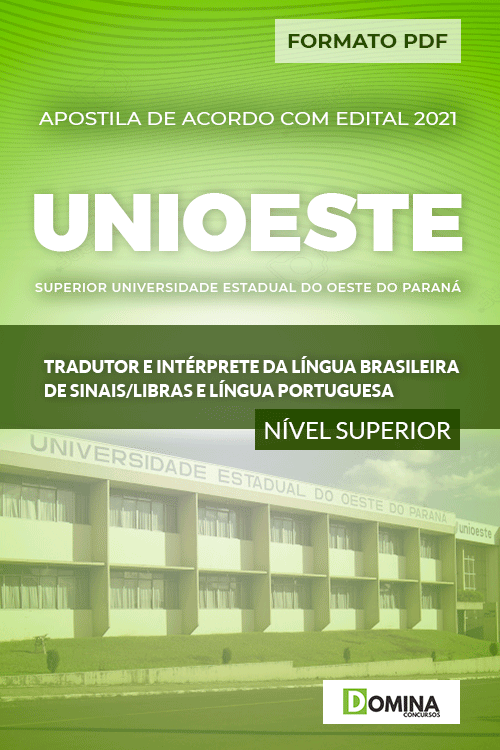 Apostila Unioeste PR 2021 Tradutor Intérprete Língua Brasileira