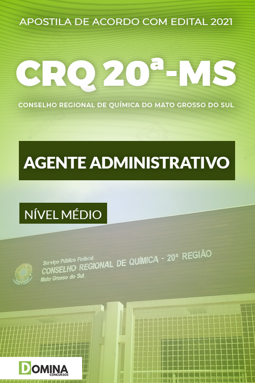 Apostila Concurso CRQ MS 20 Região Agente Administrativo