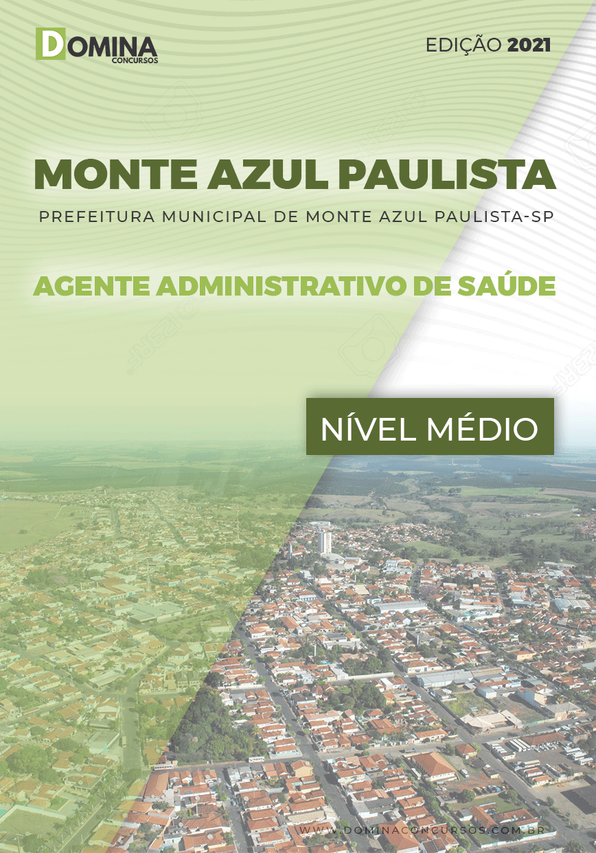 Apostila Pref Monte Azul Paulista SP 2021 Agt Administrativo Saúde