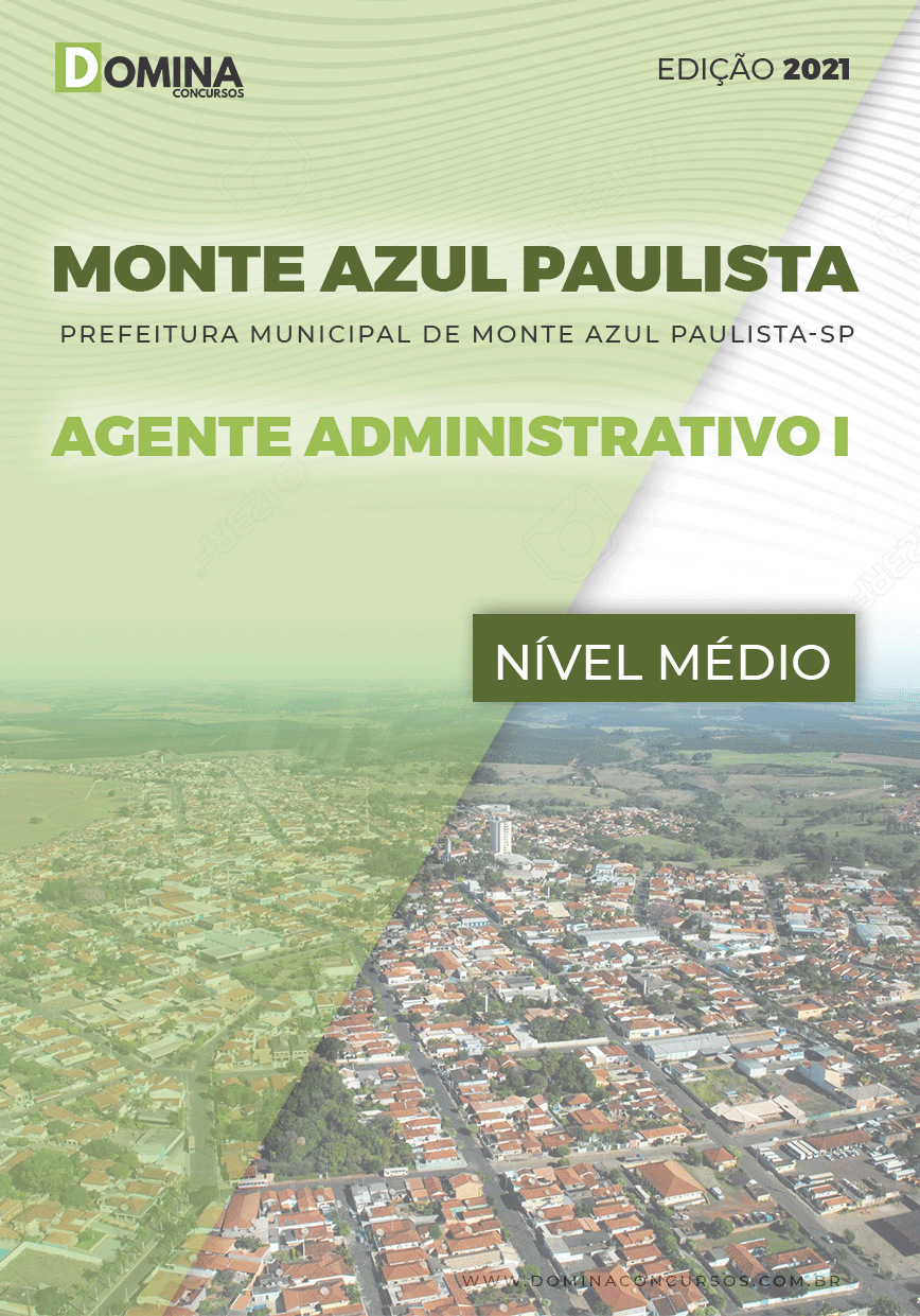 Apostila Pref Monte Azul Paulista SP 2021 Agente Administrativo I