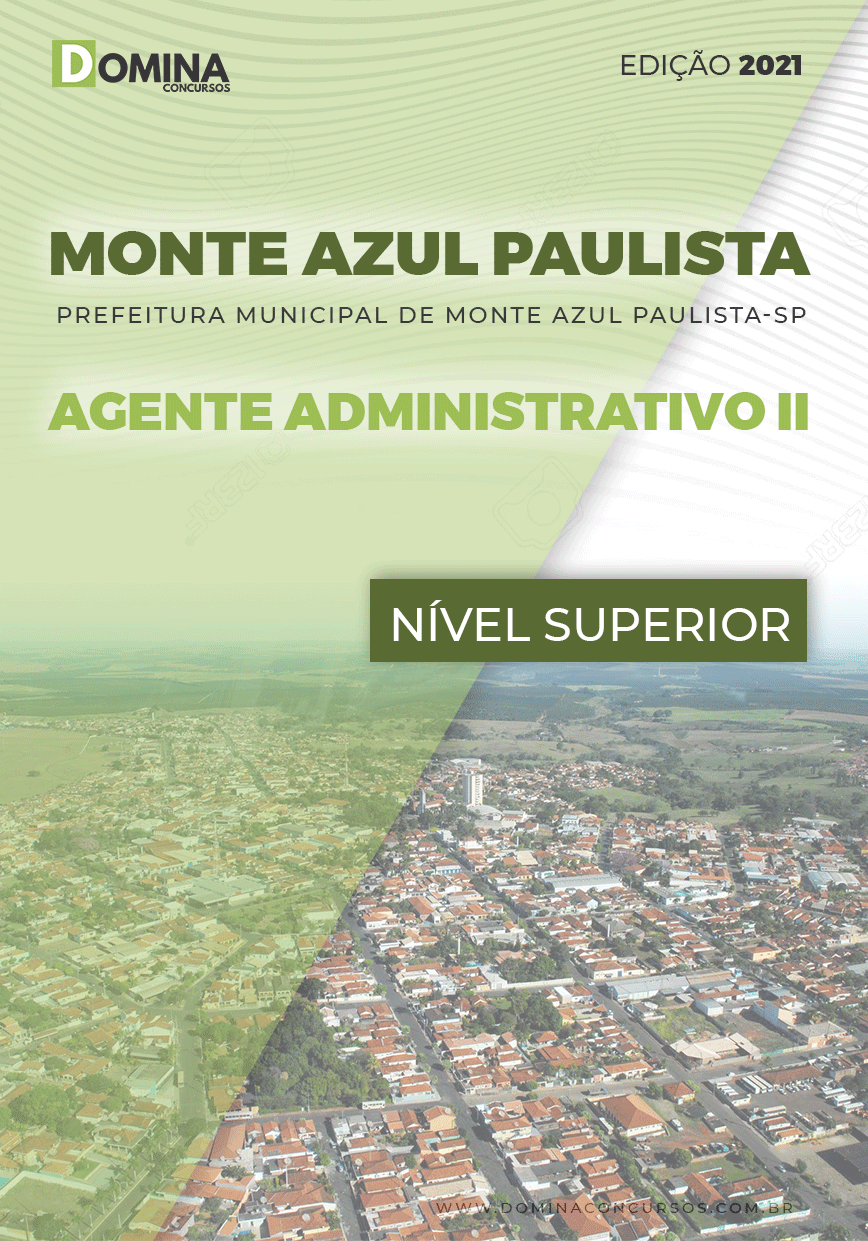 Apostila Pref Monte Azul Paulista SP 2021 Agente Administrativo II