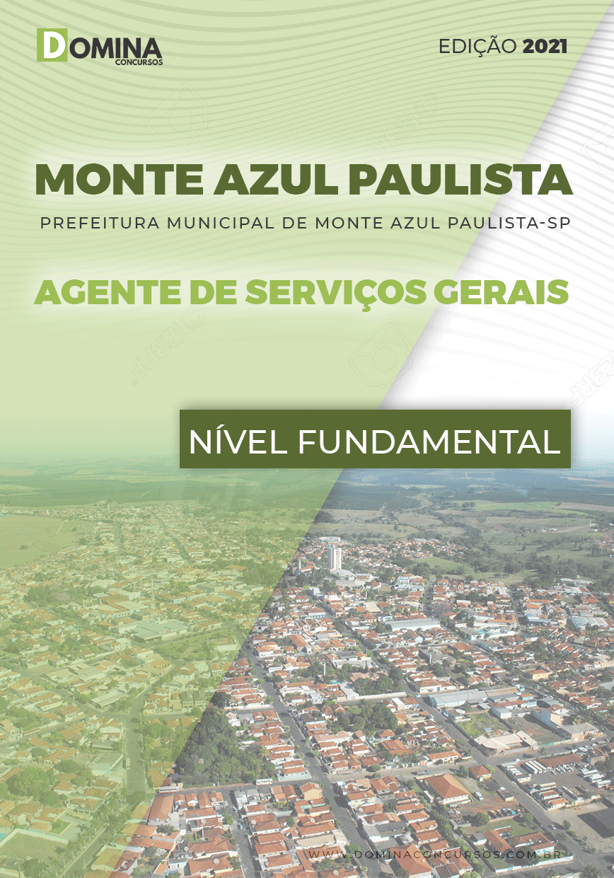 Apostila Pref Monte Azul Paulista SP 2021 Agente Serviços Gerais