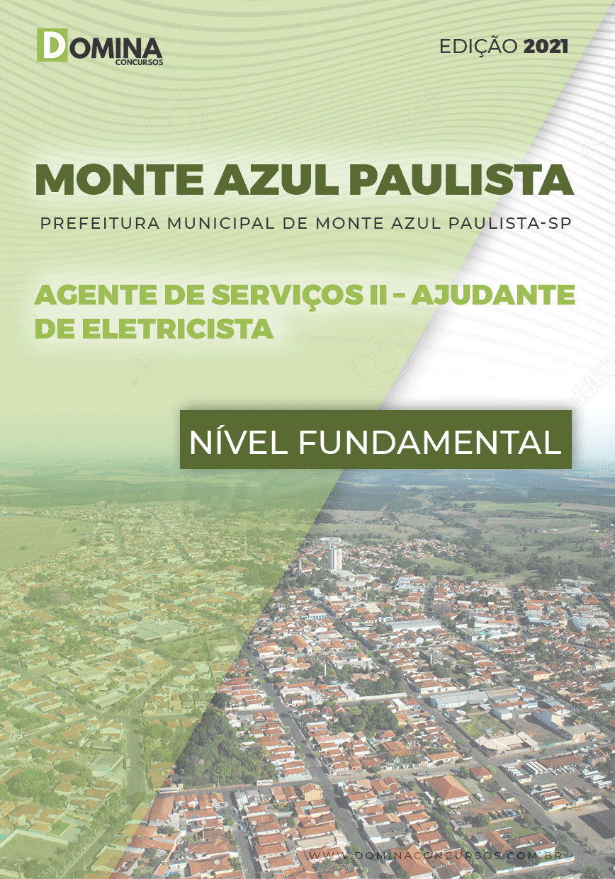 Apostila Pref Monte Azul Paulista SP 2021 Agente II Ajudante Eletricista