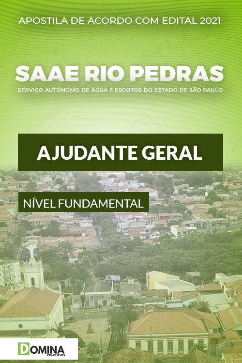 Apostila SAAE Rio das Pedras SP 2021 Ajudante Geral